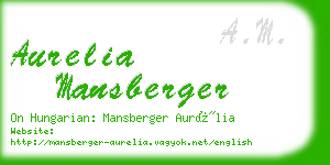 aurelia mansberger business card